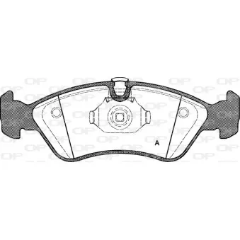 Jeu de 4 plaquettes de frein avant OPEN PARTS BPA0286.50