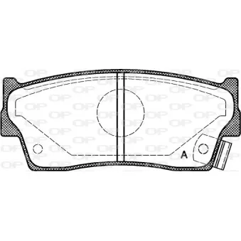 Jeu de 4 plaquettes de frein avant OPEN PARTS