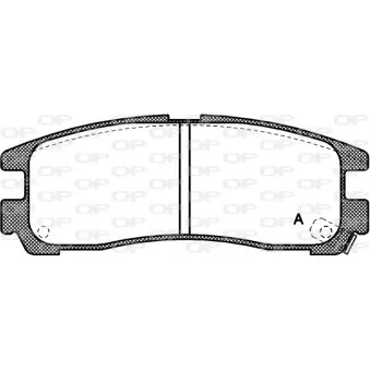 Jeu de 4 plaquettes de frein arrière OPEN PARTS BPA0291.02