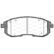 Jeu de 4 plaquettes de frein avant OPEN PARTS BPA0293.11 - Visuel 1