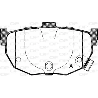 Jeu de 4 plaquettes de frein arrière OPEN PARTS BPA0294.22