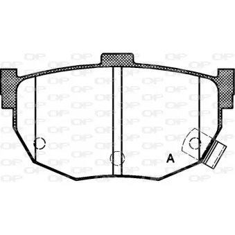 Jeu de 4 plaquettes de frein arrière OPEN PARTS BPA0294.32