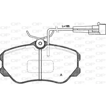 Jeu de 4 plaquettes de frein avant OPEN PARTS BPA0303.02