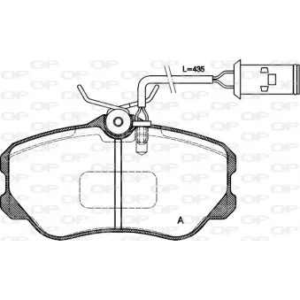 Jeu de 4 plaquettes de frein avant OPEN PARTS BPA0303.12