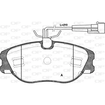 Jeu de 4 plaquettes de frein avant OPEN PARTS BPA0305.72