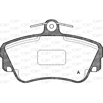 Jeu de 4 plaquettes de frein avant OPEN PARTS BPA0309.10