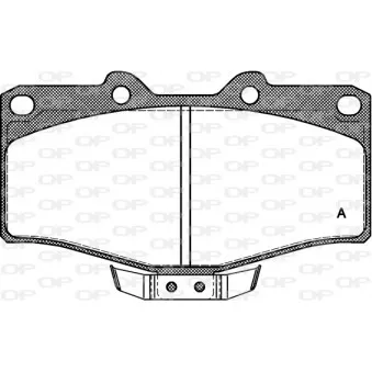 Jeu de 4 plaquettes de frein avant OPEN PARTS BPA0315.04