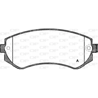 Jeu de 4 plaquettes de frein avant OPEN PARTS BPA0317.12