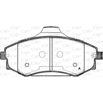 Jeu de 4 plaquettes de frein avant OPEN PARTS BPA0318.03