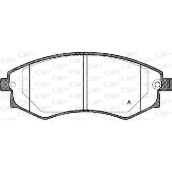 Jeu de 4 plaquettes de frein avant OPEN PARTS BPA0318.12