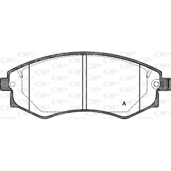 Jeu de 4 plaquettes de frein avant OPEN PARTS BPA0318.32