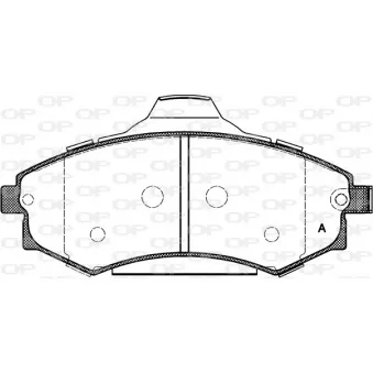 Jeu de 4 plaquettes de frein avant OPEN PARTS BPA0318.82