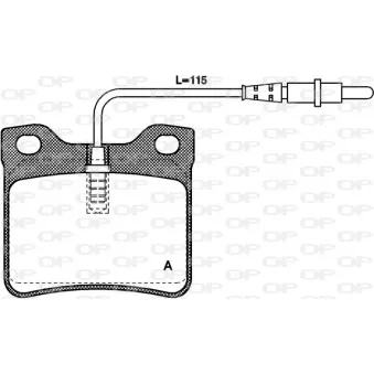 Jeu de 4 plaquettes de frein arrière OPEN PARTS BPA0321.02
