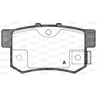 Jeu de 4 plaquettes de frein arrière OPEN PARTS BPA0325.02