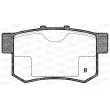 Jeu de 4 plaquettes de frein arrière OPEN PARTS BPA0325.02 - Visuel 2