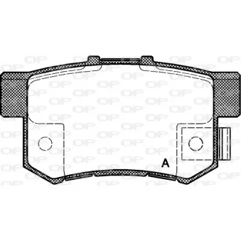 Jeu de 4 plaquettes de frein arrière OPEN PARTS BPA0325.12