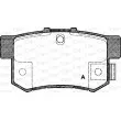 Jeu de 4 plaquettes de frein arrière OPEN PARTS BPA0325.32 - Visuel 1