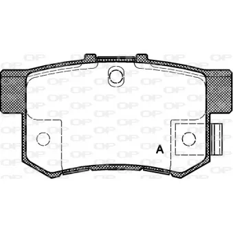 Jeu de 4 plaquettes de frein arrière OPEN PARTS BPA0325.32