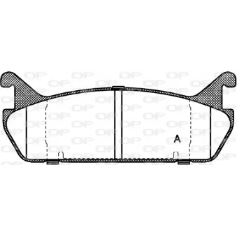 Jeu de 4 plaquettes de frein arrière OPEN PARTS BPA0329.00