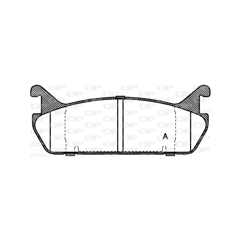 Jeu de 4 plaquettes de frein arrière OPEN PARTS BPA0329.00