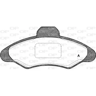 Jeu de 4 plaquettes de frein avant OPEN PARTS BPA0331.00