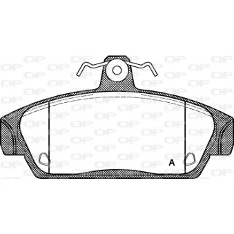 Jeu de 4 plaquettes de frein avant OPEN PARTS BPA0336.00