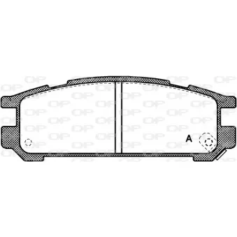 Jeu de 4 plaquettes de frein arrière OPEN PARTS BPA0342.02