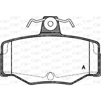 Jeu de 4 plaquettes de frein arrière OPEN PARTS BPA0343.00