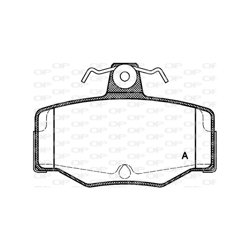 Jeu de 4 plaquettes de frein arrière OPEN PARTS BPA0343.00
