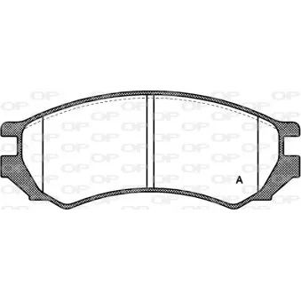 Jeu de 4 plaquettes de frein avant OPEN PARTS BPA0344.00