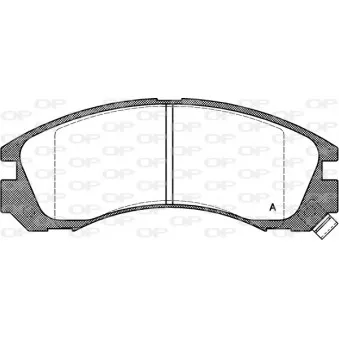Jeu de 4 plaquettes de frein avant OPEN PARTS BPA0354.02