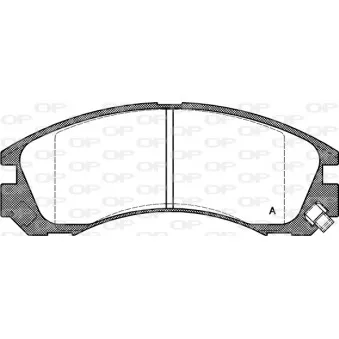 Jeu de 4 plaquettes de frein avant OPEN PARTS BPA0354.22
