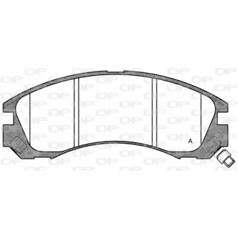 Jeu de 4 plaquettes de frein avant OPEN PARTS BPA0354.32