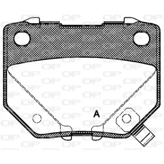 Jeu de 4 plaquettes de frein arrière OPEN PARTS BPA0365.21