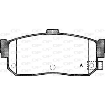 Jeu de 4 plaquettes de frein arrière OPEN PARTS BPA0366.22