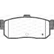 Jeu de 4 plaquettes de frein arrière OPEN PARTS BPA0366.22 - Visuel 2