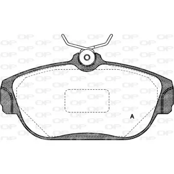 Jeu de 4 plaquettes de frein avant OPEN PARTS BPA0368.00