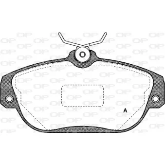 Jeu de 4 plaquettes de frein avant OPEN PARTS BPA0368.10