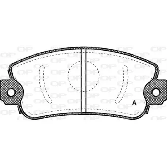 Jeu de 4 plaquettes de frein avant OPEN PARTS BPA0372.00
