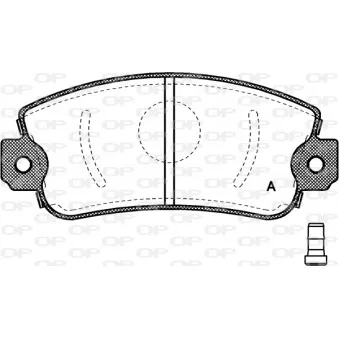 Jeu de 4 plaquettes de frein avant OPEN PARTS BPA0372.02