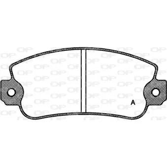 Jeu de 4 plaquettes de frein avant OPEN PARTS BPA0372.30