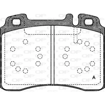 Jeu de 4 plaquettes de frein avant OPEN PARTS BPA0379.00
