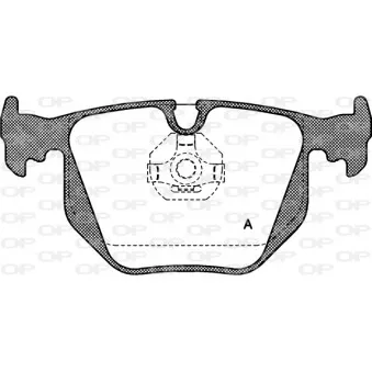 Jeu de 4 plaquettes de frein arrière OPEN PARTS BPA0381.00