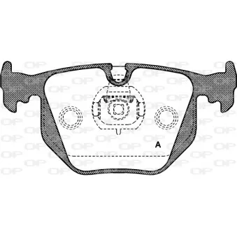 Jeu de 4 plaquettes de frein arrière OPEN PARTS BPA0381.20