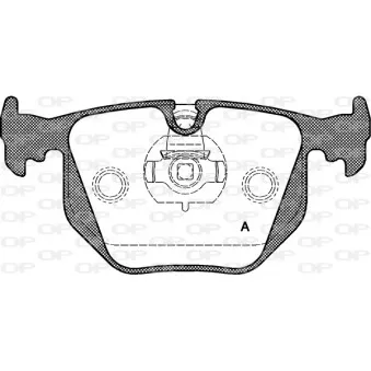 Jeu de 4 plaquettes de frein arrière OPEN PARTS BPA0381.30