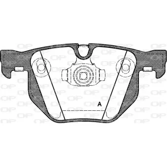 Jeu de 4 plaquettes de frein arrière OPEN PARTS BPA0381.40