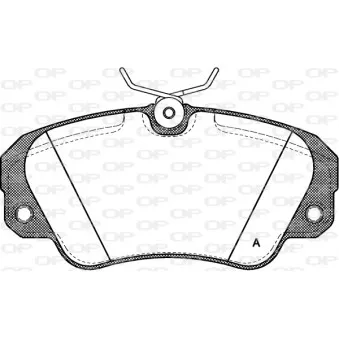 Jeu de 4 plaquettes de frein avant OPEN PARTS BPA0382.00
