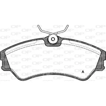 Jeu de 4 plaquettes de frein avant OPEN PARTS BPA0383.00