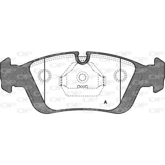 Jeu de 4 plaquettes de frein avant OPEN PARTS BPA0384.00