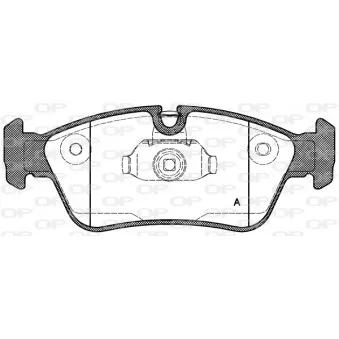 Jeu de 4 plaquettes de frein avant OPEN PARTS BPA0384.40